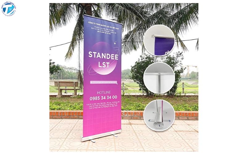 Standee cuốn nhôm có độ bền vượt trội so với nhiều loại standee khác